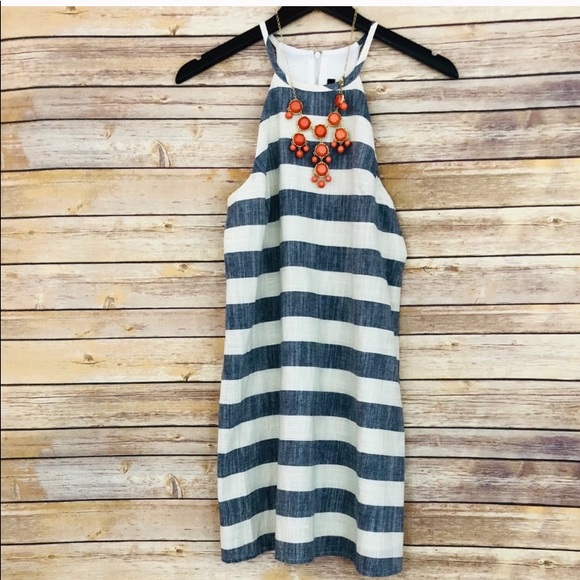 Blue and white shift dress - Picture 2 of 7